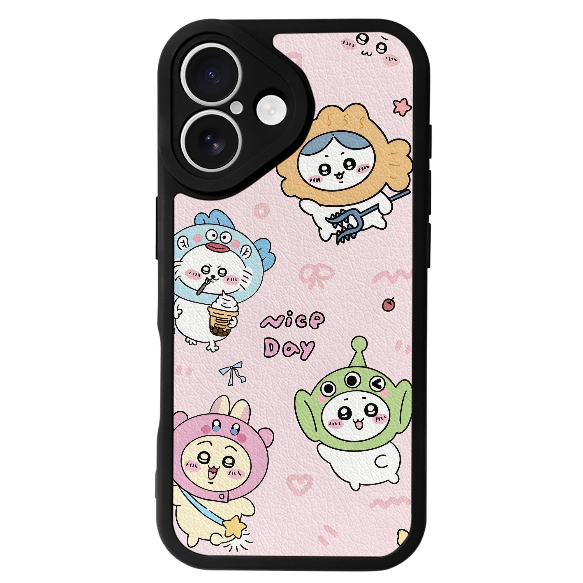 （画像用） ちいかわ Chii-kawa 【iPhone 16シリーズ対応】シリコンスマホケース（レザー調） 材質：シリコン